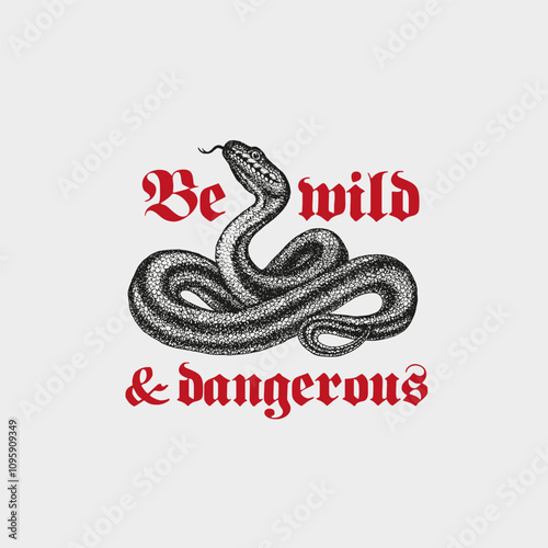 Vintage snake illustration
