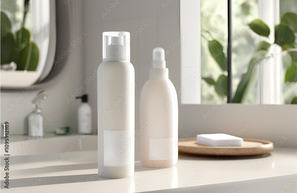Makeup Remover bottle with blank label