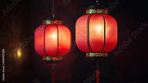 chinese lantern at night