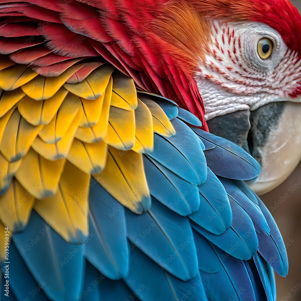 Fototapeta premium red and blue macaw