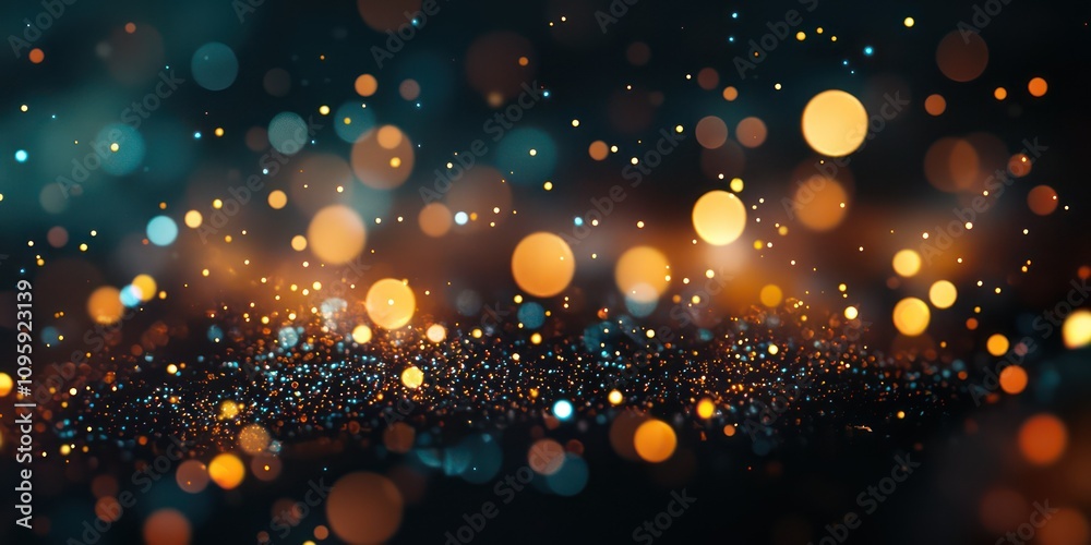 Bokeh of blurred Christmas lights in various colors, softly glowing in a dark background. Bokeh of blurred Christmas lights in various colors, softly glowing in a dark background.