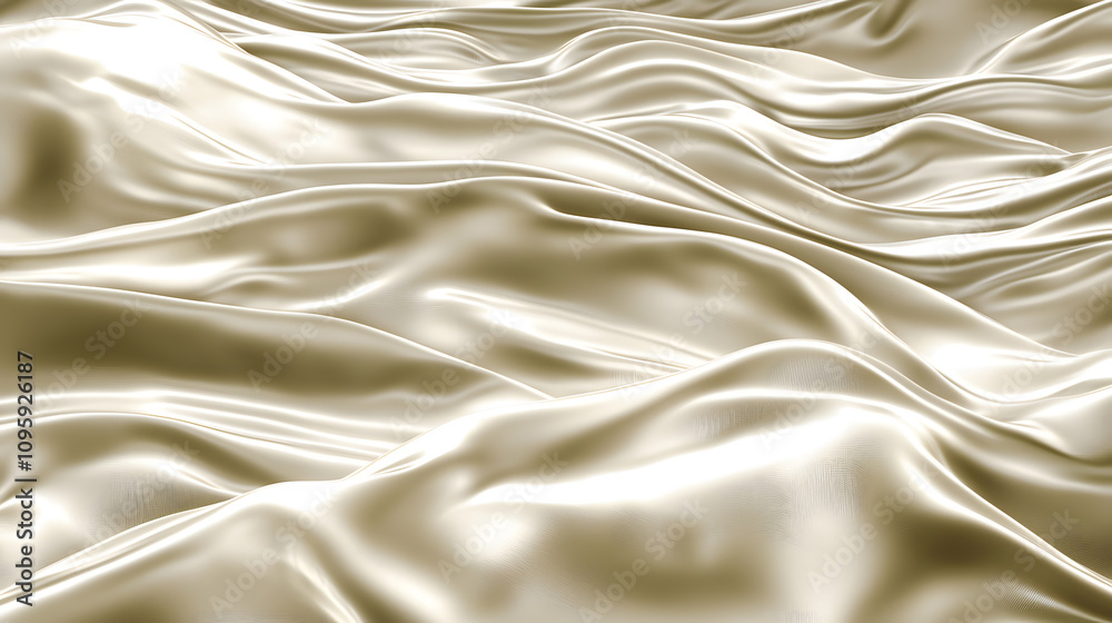 Obraz premium Elegant flowing cream satin fabric texture