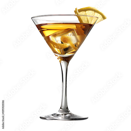 martini glass with olive