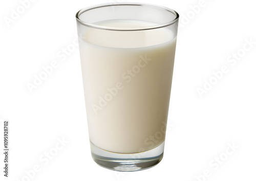 glass of milk isolated on transparent background