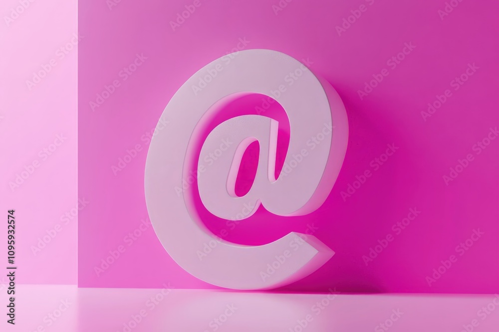 The image showcases a striking @ sign prominently displayed against a vibrant pink background, creating a bold and eye-catching contrast. The image showcases a striking @ sign prominently displayed against a vibrant pink background, creating a bold and eye-catching contrast.