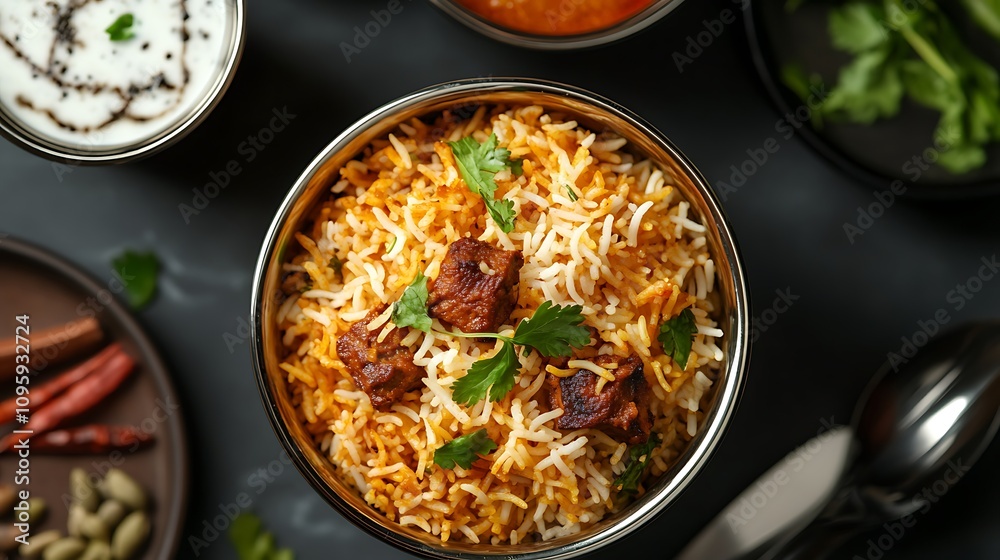 Top view of Indian biryani (2) Top view of Indian biryani (2)
