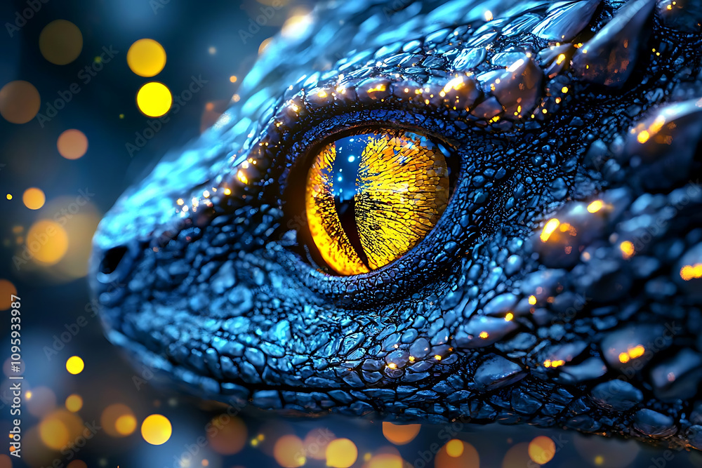 custom made wallpaper toronto digitalClose up shot of fantastical dragon eye with vibrant colors and intricate details, showcasing mesmerizing golden iris and textured scales