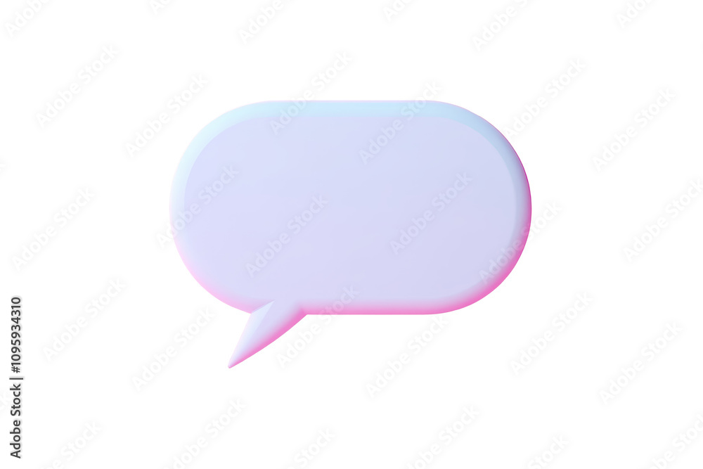 The image showcases a 3D speech bubble in a soft light purple hue, designed as a PNG file with a clear background, ideal for use in various graphic design applications. The image showcases a 3D speech bubble in a soft light purple hue, designed as a PNG file with a clear background, ideal for use in various graphic design applications.