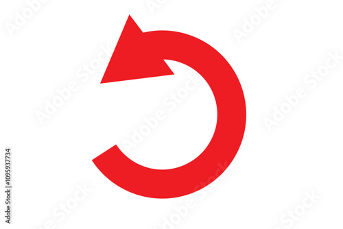 Free Download Wide bold semi circle arrow. Vector illustration. Semicircular rounded curved one-sided arrow. - GFXLoad