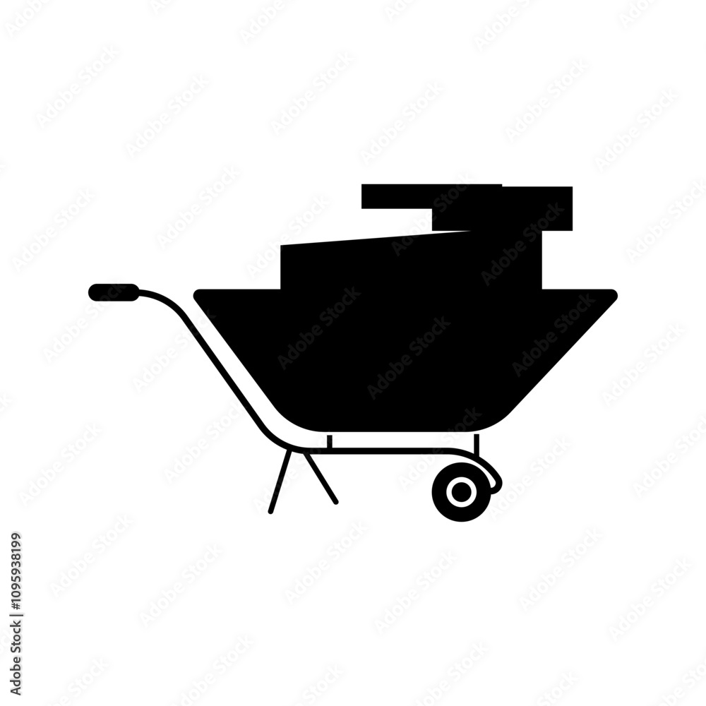 building cart icon.color editable building cart icon.color editable