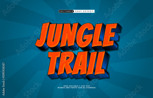 jungle trail editable text effect with a journey and game text style