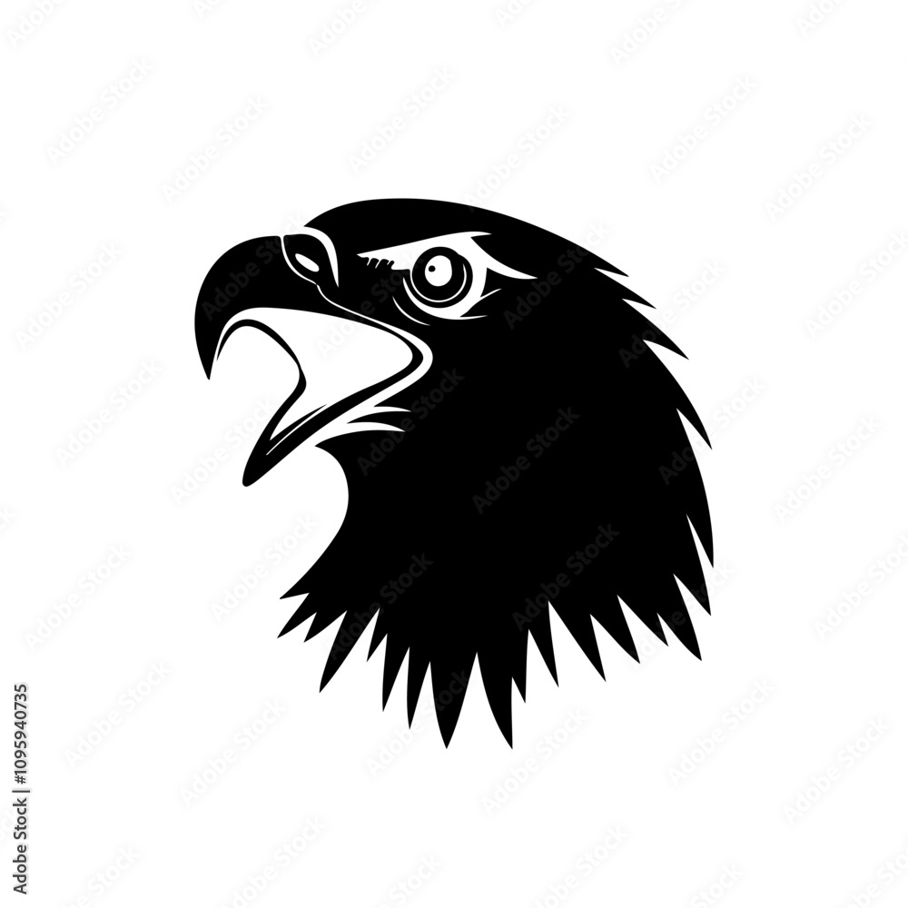 Obraz premium Eagle head vector illustration isolated on white background
