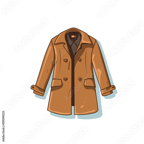 Stylish brown trench coat design suitable for autumn and winter fashion trends for modern wardrobes