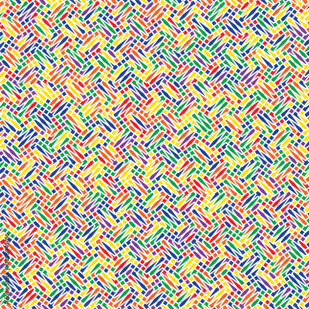 Mosaic geometric shapes seamless pattern. For backgrounds, texture, textile and home decor