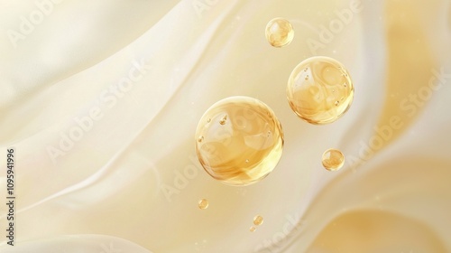 Nutrition, moisturizing, skin care, water molecules, macro water droplets, bubbles