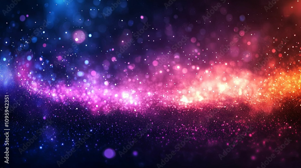 Fototapeta premium Abstract Colorful Sparkle Background With Glowing Lights