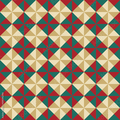 geometric seamless abstract pattern vector with retro style