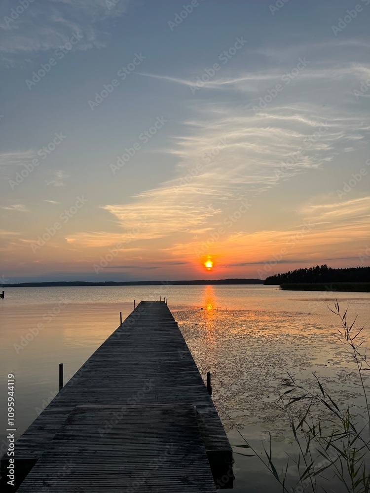 Obraz premium Sunset in the lake