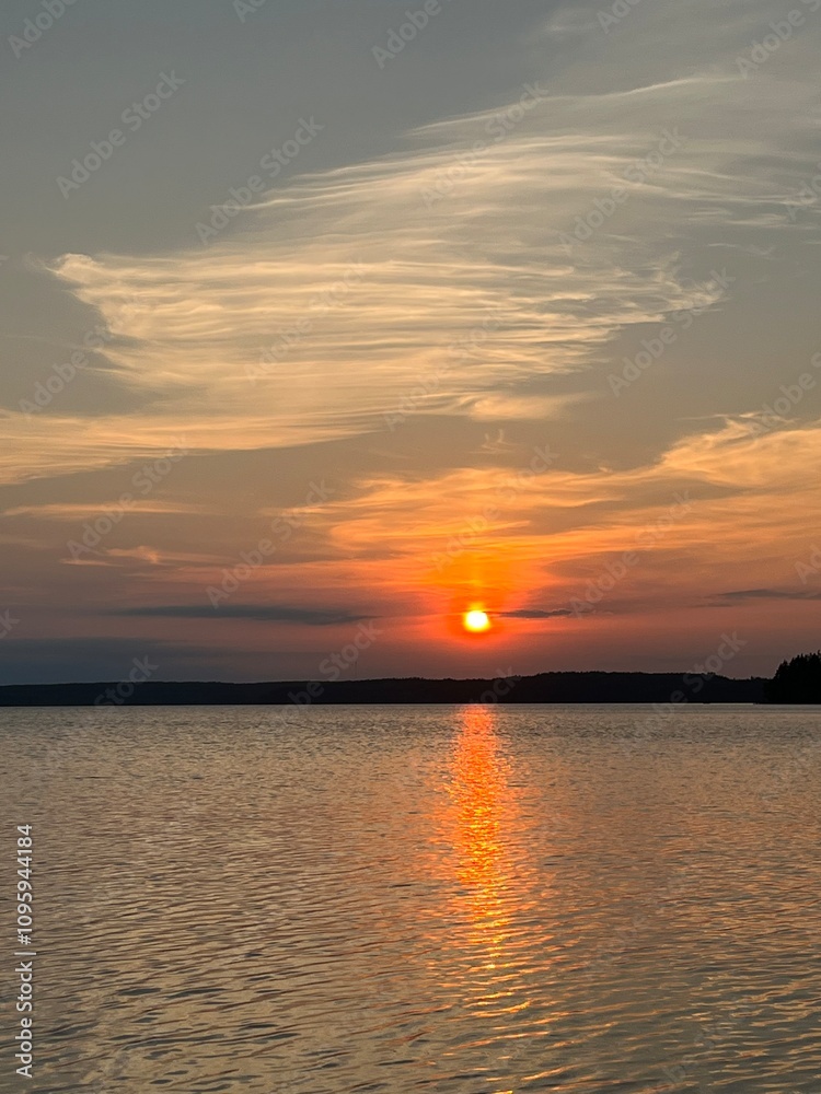 Sunset on the lake Sunset on the lake