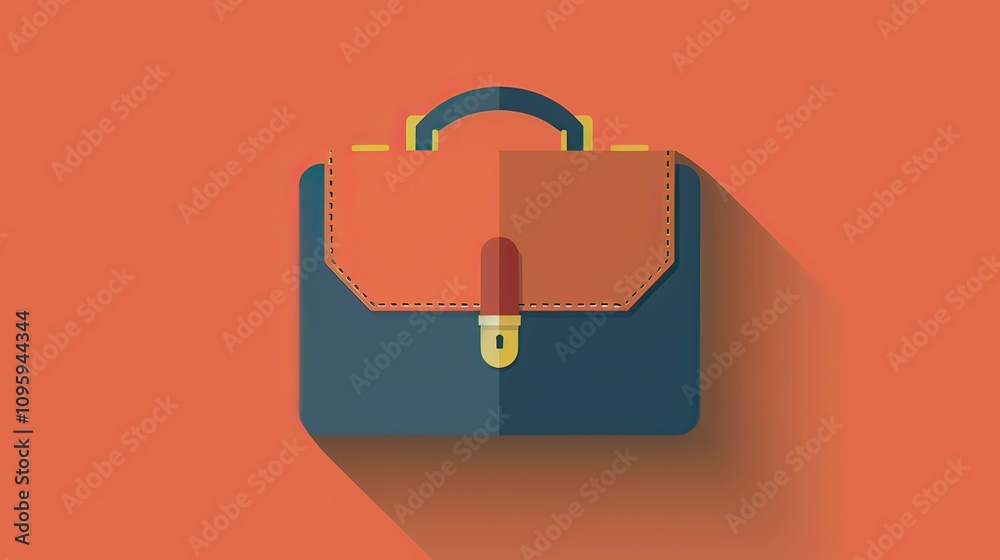 Single icon of a briefcase symbolizing a professional career. Single icon of a briefcase symbolizing a professional career.