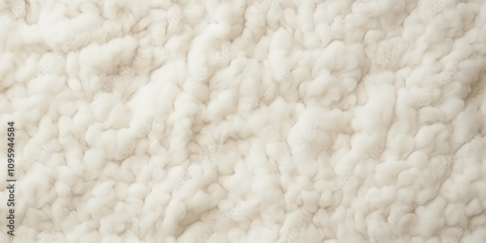 Soft Plush Wool Texture Close-Up from Top Down View in Natural Light Showcasing Fibers and Whimsical Patterns Ideal for Crafting and Interior Design Use