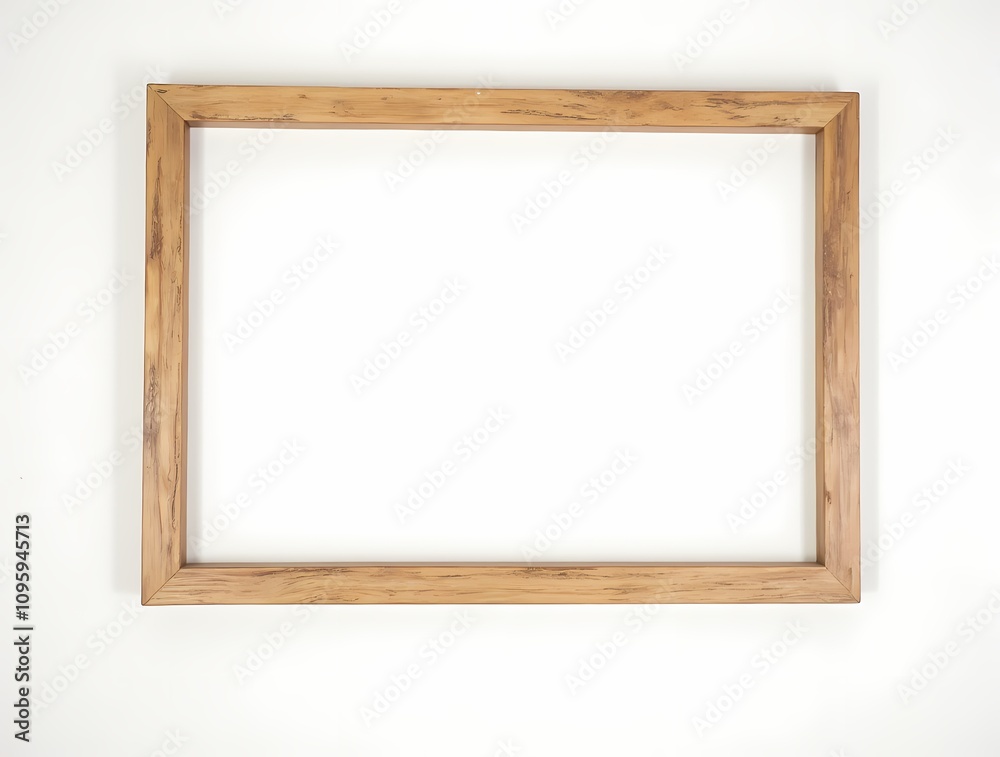 Wooden frame on white background Wooden frame on white background