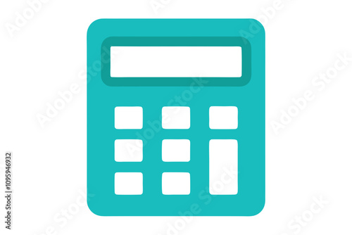 Calculator Icon | isolated silhouette vector illustration on white background