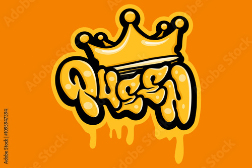 queen graffiti lettering typography art