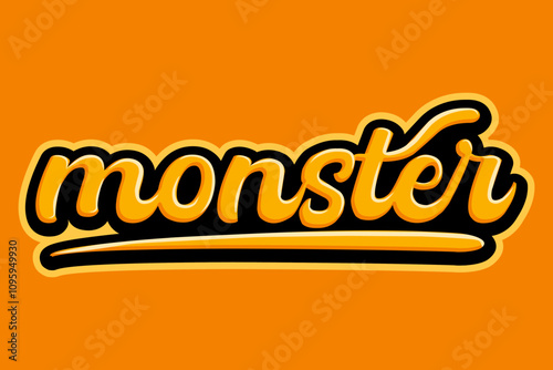 monster graffiti lettering typography art