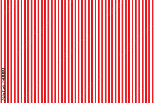 Vertical red and white stripes background. Seamless and repeating pattern. Editable template. Vector illustration.