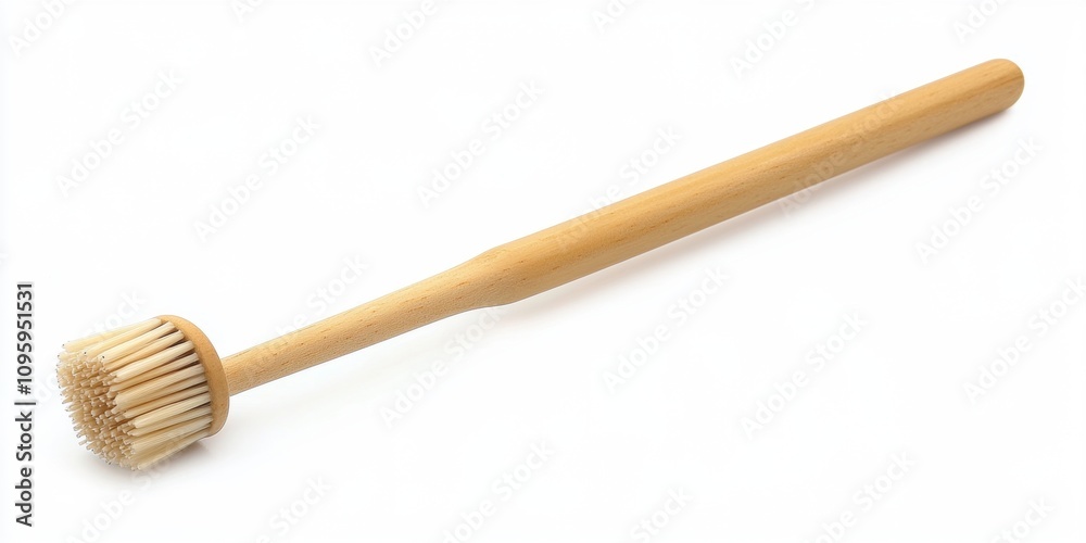 A wooden miswak with bristles, designed for scrubbing surfaces. A wooden miswak with bristles, designed for scrubbing surfaces.