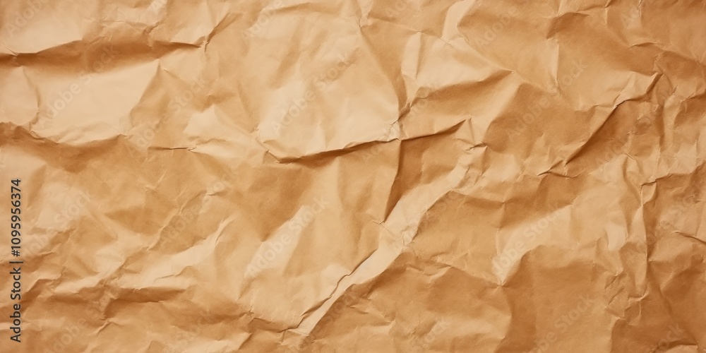 Close-Up of Brown Creased Paper Texture with Natural Wrinkles and Details for Background or Design Use in Various Creative Projects Close-Up of Brown Creased Paper Texture with Natural Wrinkles and Details for Background or Design Use in Various Creative Projects