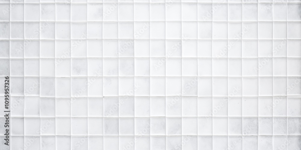 Abstract White Ceramic Mosaic Wall with Small Squares for Modern Interior Design and Decorative Backgrounds Abstract White Ceramic Mosaic Wall with Small Squares for Modern Interior Design and Decorative Backgrounds