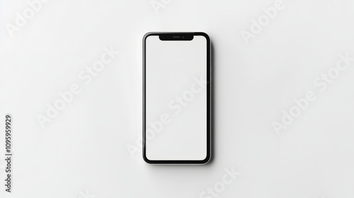 A white smartphone mockup with a clean, minimal design, isolated on white background for a modern UX demo