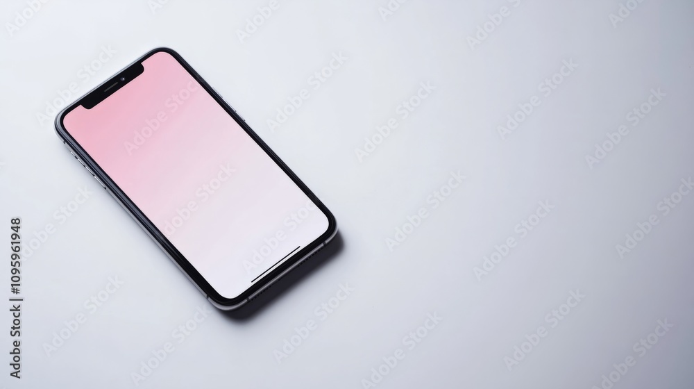 High-quality smartphone mockup with a curved edge display, blank screen, isolated on white for UX presentations High-quality smartphone mockup with a curved edge display, blank screen, isolated on white for UX presentations