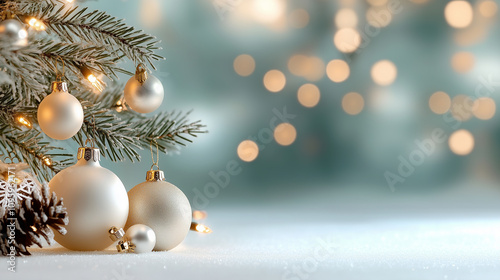 Picture of Christmas scene，cozy atmosphere，Fresh and clean environment,candle plant tranquility，Christmas atmosphere, Christmas tree, warm lights and Christmas decoration 