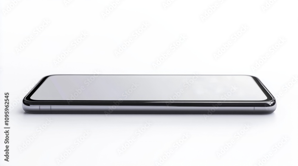 High-quality smartphone with a modern edge-to-edge display, isolated on white for mobile app mockup purposes High-quality smartphone with a modern edge-to-edge display, isolated on white for mobile app mockup purposes