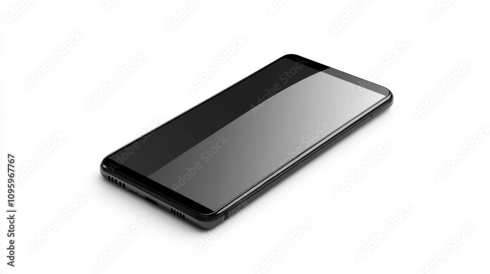 Vector smartphone mockup in glossy black, blank screen, isolated on white, perfect for UX presentations Vector smartphone mockup in glossy black, blank screen, isolated on white, perfect for UX presentations