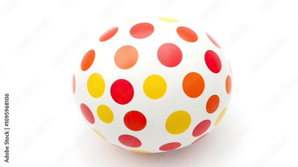 A stunning easter eA colorful Easter egg featuring playful polka dots in shades of red and yellow against a clean white background, spring decor, white background A stunning easter eA colorful Easter egg featuring playful polka dots in shades of red and yellow against a clean white background, spring decor, white background