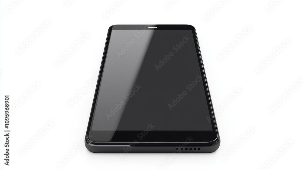 Vector smartphone with a modern edge, blank screen, isolated on white for UI mockup purposes  Vector smartphone with a modern edge, blank screen, isolated on white for UI mockup purposes