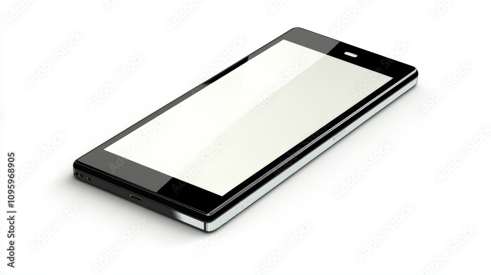 Vector smartphone with a modern edge, blank screen, isolated on white for UI mockup purposes Vector smartphone with a modern edge, blank screen, isolated on white for UI mockup purposes