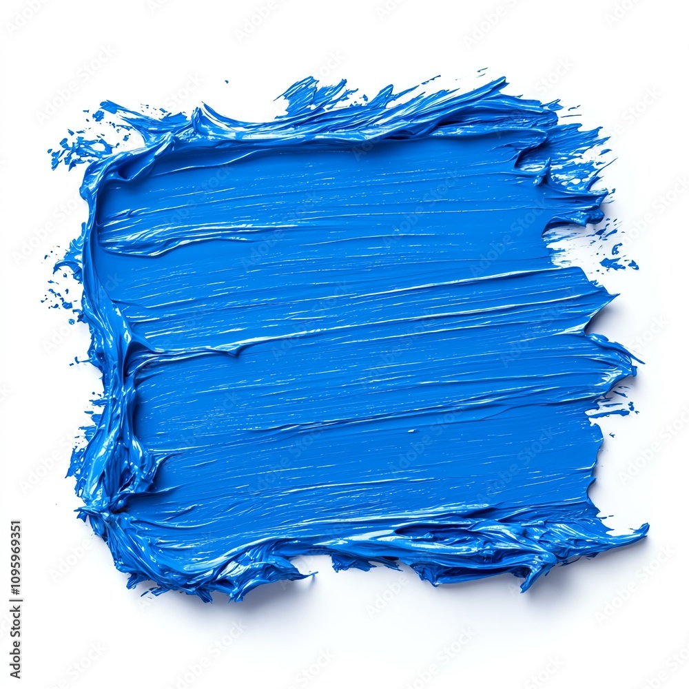 Blue paint smear on a white background, perfect for artistic designs. Blue paint smear on a white background, perfect for artistic designs.