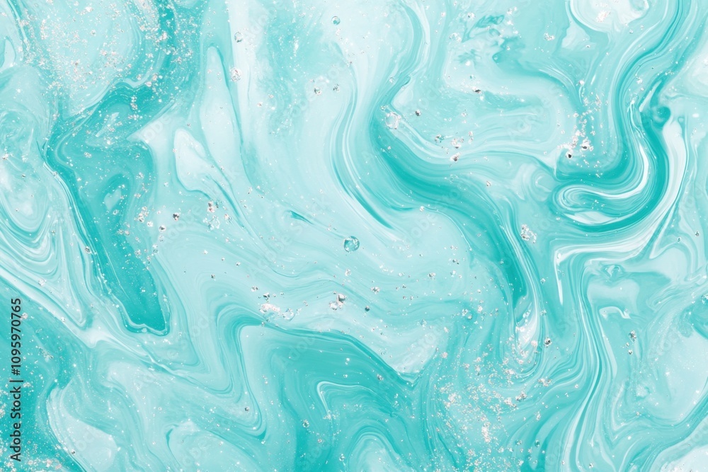 Fototapeta premium Soft aqua marble texture background calming fluid wallpaper