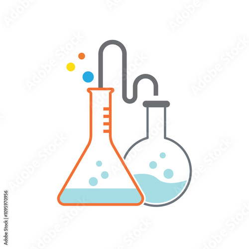 Chemical molecule laboratory icon