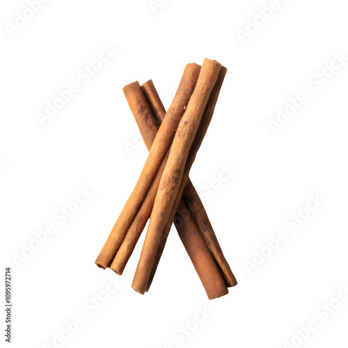 cinnamon sticks on transparent background photo