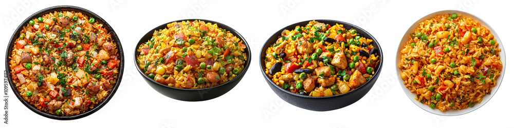 Paella isolated on white background. Collection PNG. Paella isolated on white background. Collection PNG.
