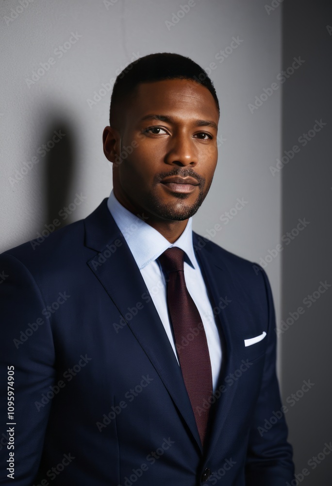 professional portrait, man in navy blue suit, burgundy tie, white shirt, soft lighting, neutral background, confident expression, sharp focus
professional portrait, man in navy blue suit, burgundy tie, white shirt, soft lighting, neutral background, confident expression, sharp focus
