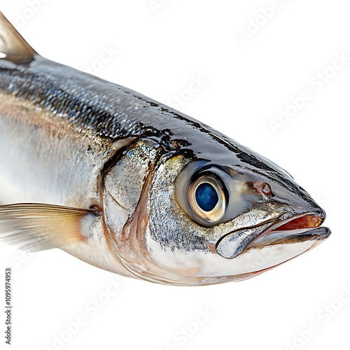 fresh fish on white background
