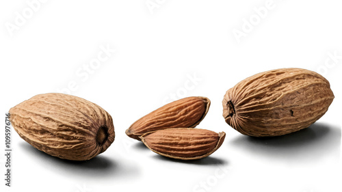 Mixed Almonds with Opened Shells
 photo