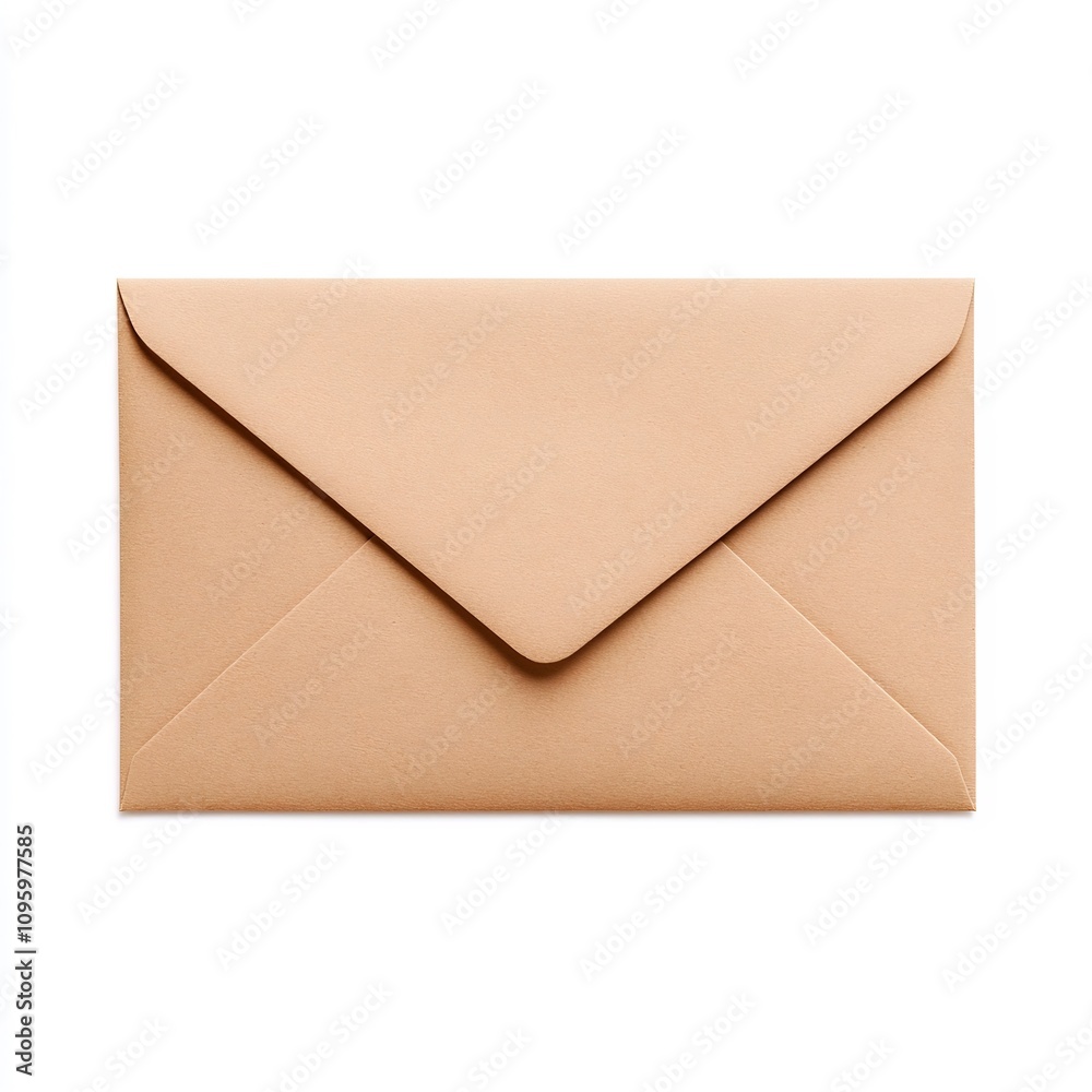 Macro Shot of Gleaming Gold Envelope on Stark White Background Macro Shot of Gleaming Gold Envelope on Stark White Background